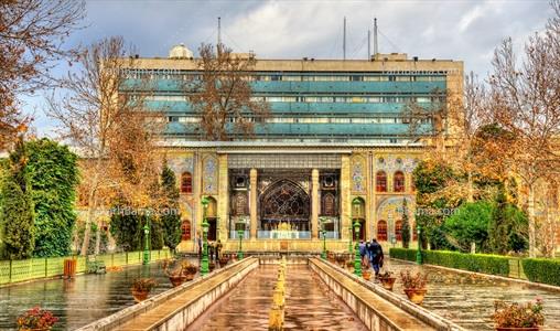 تصویر با کیفیت ایوان تخت مرمر کاخ گلستان تهران